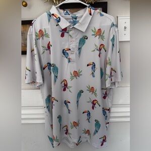 Chubbies Multicolor Tropical Bird Polo Shirt
